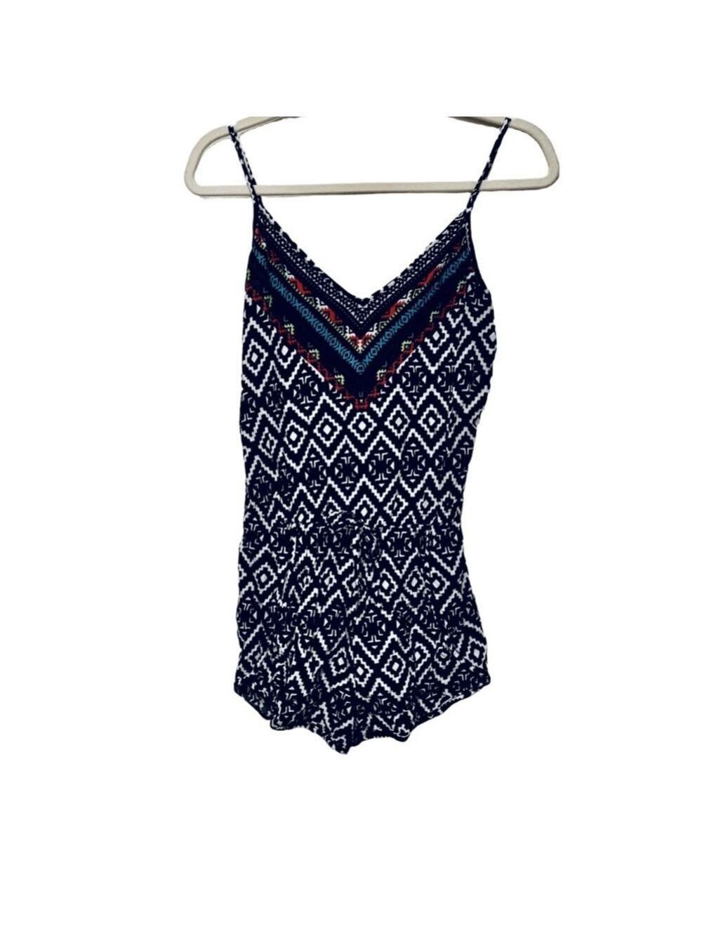 Black and White Tribal Romper Size S - Picture 2 of 10